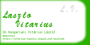 laszlo vitarius business card